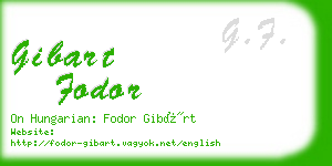 gibart fodor business card